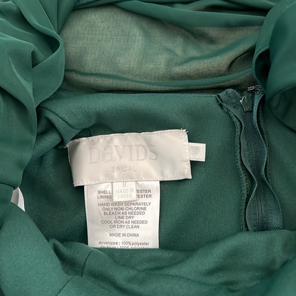 David’s Bridal Juniper colored evening gown or bride’s maid’s dress - Picture 6 of 7